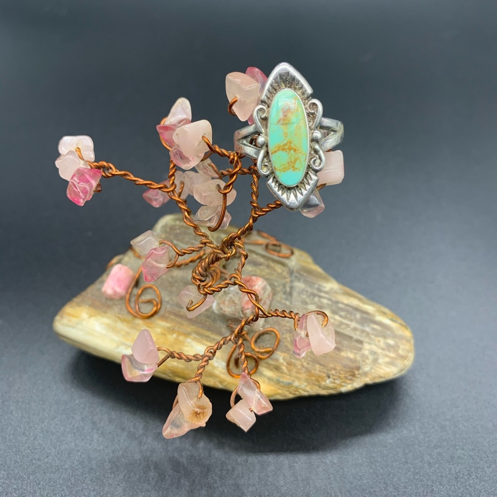 Vintage old pawn turquoise ring, sterling silver